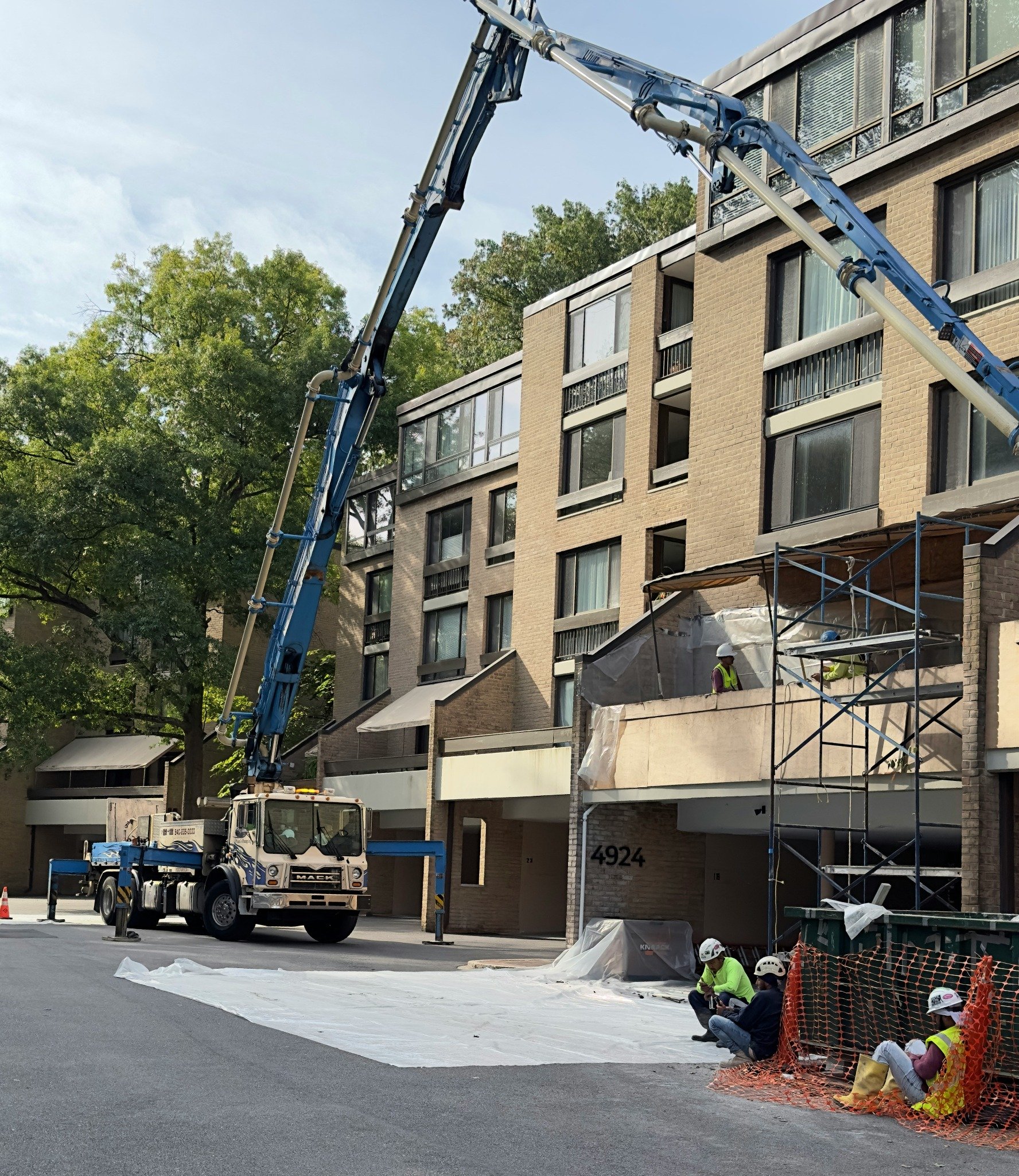 Construction project in progress at a commercial building in DFW, showcasing framing and remodeling services by JDC TX Contractor.